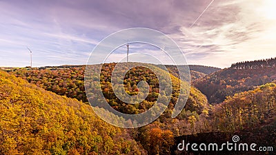 Autumn atmosphere at the Moselle forests Stock Photo