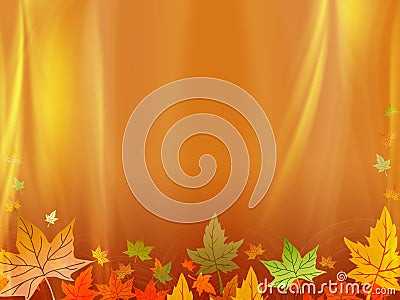 Autumn background with orange drapery Stock Photo