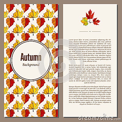 Autumn background raster illustration Cartoon Illustration