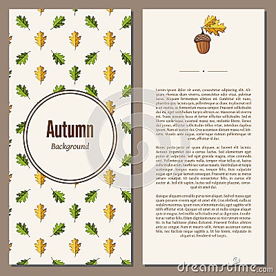 Autumn background raster illustration Cartoon Illustration