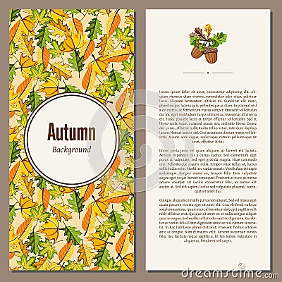 Autumn background raster illustration Cartoon Illustration