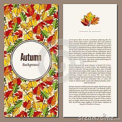 Autumn background raster illustration Cartoon Illustration