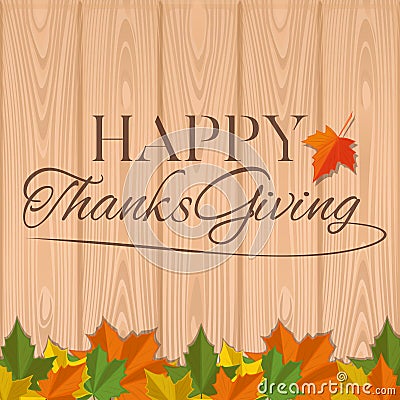 Autumn background for Thanksgiving Day Vector Illustration