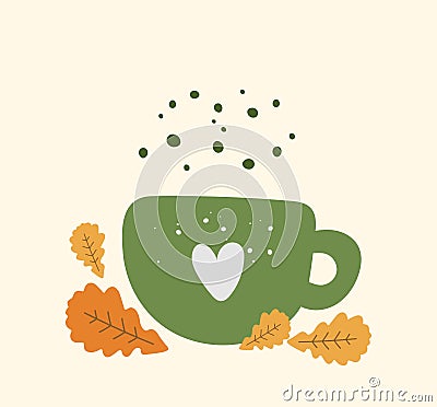 Autumn beverage vector Vector Illustration