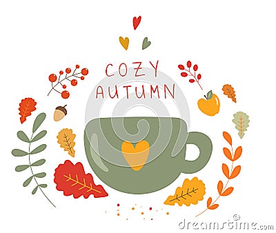 Autumn beverage vector Vector Illustration