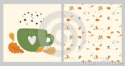 Autumn beverage vector Vector Illustration