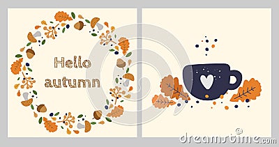 Autumn beverage vector Vector Illustration