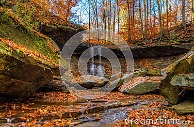 Autumn at Blue Hen Falls Stock Photo