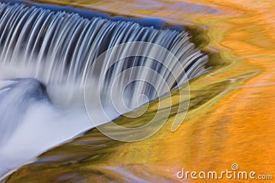 Autumn Bond Falls Cascade Stock Photo