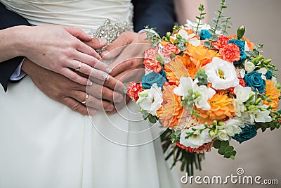 Autumn, bridal bouquet Stock Photo