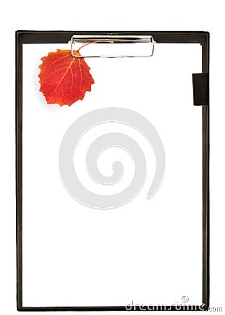 Autumn clipboard Stock Photo