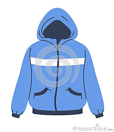 Autumn clothes, windproof jacket for outdoors Vector Illustration
