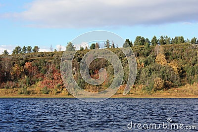 In the autumn Coast View. Stock Photo