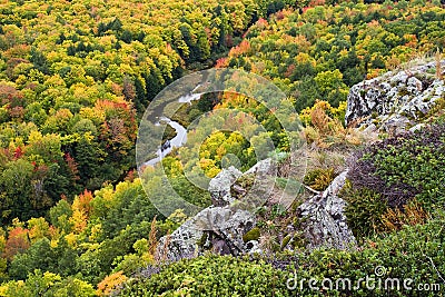 Autumn Color in Michigan Upper Peninsula Stock Photo