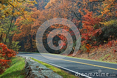 Autumn Color, Skyline Drive Stock Photo