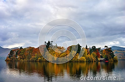 Autumn colours at Derwentwater Stock Photo