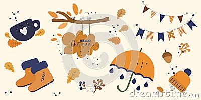 Autumn cozy vector Vector Illustration