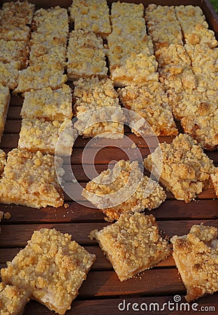 Autumn decoration, traditional apple-pie, apple crumble, charlotte, Stock Photo