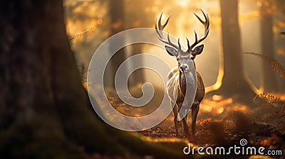 Autumn Deer A Realistic Depiction Of Baroque Animals In British Landscapes Stock Photo