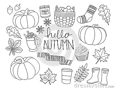 Autumn doodles Stock Photo