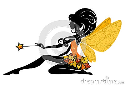 Autumn fairy Vector Illustration