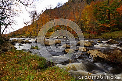 Autumn / Fall foliage in the Adirondack Mountains High Peaks Region Stock Photo
