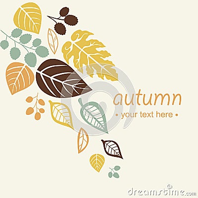 Autumn falling leaves background Vector Illustration