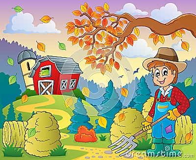 Autumn farm theme 8 Vector Illustration