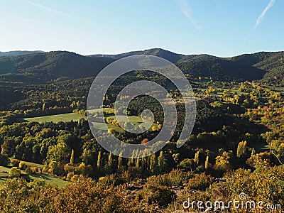 autumn in fields of bonansa, huesca, spain, europe Stock Photo