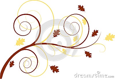 Autumn floral background Vector Illustration