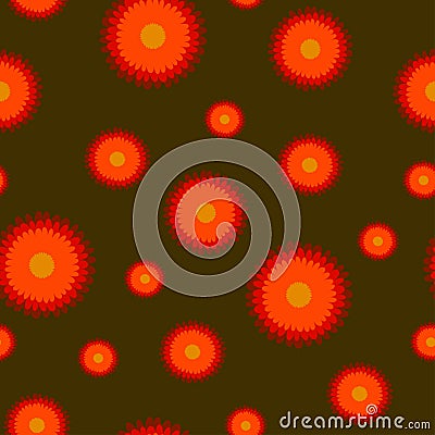 Autumn flowers seamless texture Stock Photo