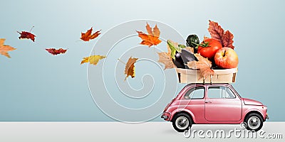 Autumn food delivery Stock Photo