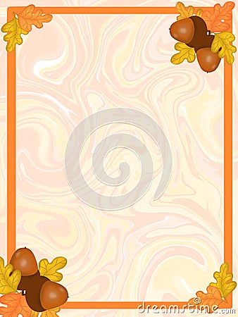 Autumn frame for design and decoration Stock Photo