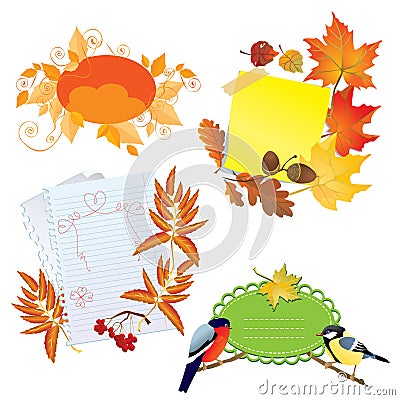Autumn frames Vector Illustration