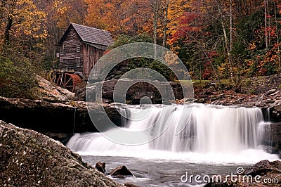 Autumn at the Grist Mill Stock Photo