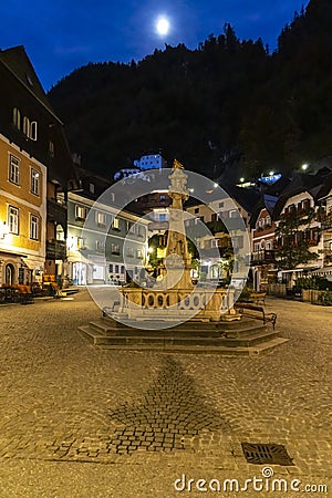 autumn Hallstatt in Upper Austria, Austria Stock Photo