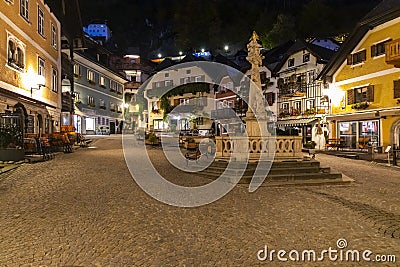 Autumn Hallstatt in Upper Austria, Austria Editorial Stock Photo