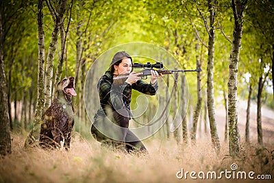 Autumn hunting season. Hunting. Stock Photo