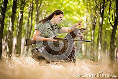 Autumn hunting season. Hunting. Stock Photo