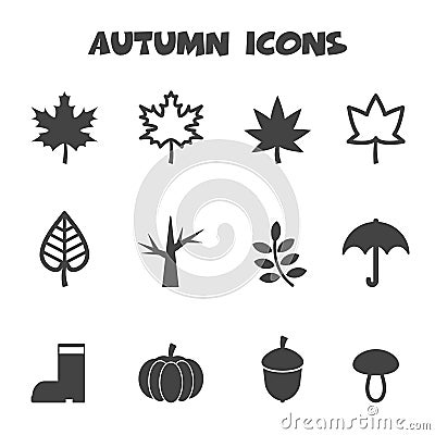 Autumn icons Vector Illustration