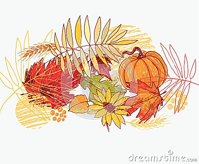 Autumn illustration Vector Illustration