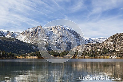 Autumn at June Lake in California Stock Photo