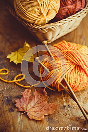 Autumn Knitting Stock Photo - Image: 61593952