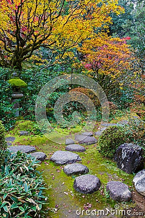 Autumn at Koto-in a Sub Temple of Daitokuji Temple in Kyoto Stock Photo