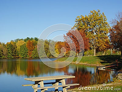 Autumn on the Lake Stock Photo