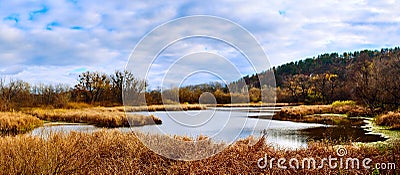 Autumn Lake landscape Stock Photo