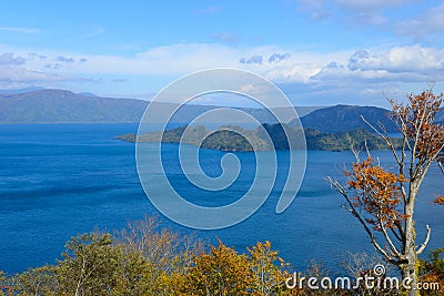 Autumn in the Lake Towada Stock Photo