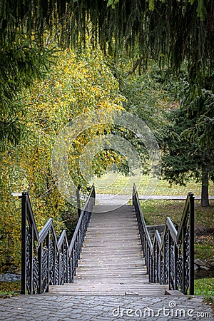 Autumn landscape on the Belokurikha river Stock Photo