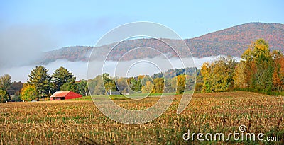 Autumn landscape in Rural Vermont Stock Photo