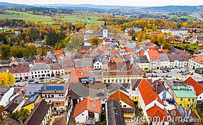 Autumn landscape of Weitra, Austria Stock Photo